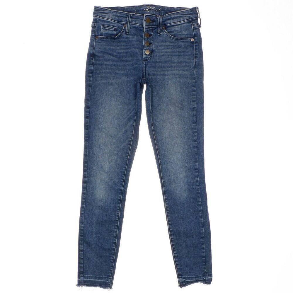 Universal Thread High Rise Skinny Jeans Size 2/26 Button Fly Measures 26 x 27.5
